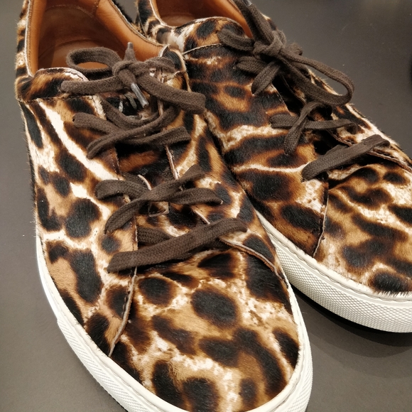 Aquatalia Leopard Print Lace-up Sneakers size 9.5 - Picture 5 of 8